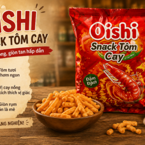 🍤 Oishi Snack Tôm Cay – Giòn Rụm, Cay Nồng, Ăn Là Mê